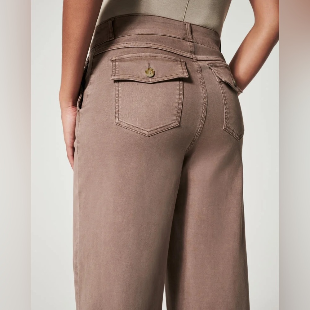 NWT! Stretch Twill Cropped Wide Leg Pant